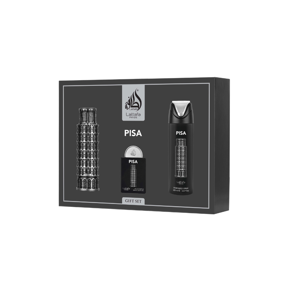 Pisa Giftset Lattafa Perfumes heren 4-delig