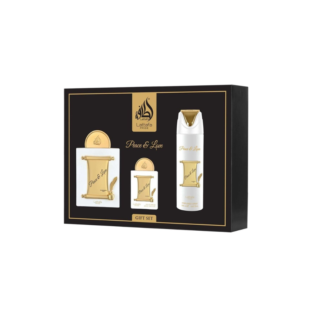 Peace & Love Giftset Lattafa Perfumes unisex 4-delig