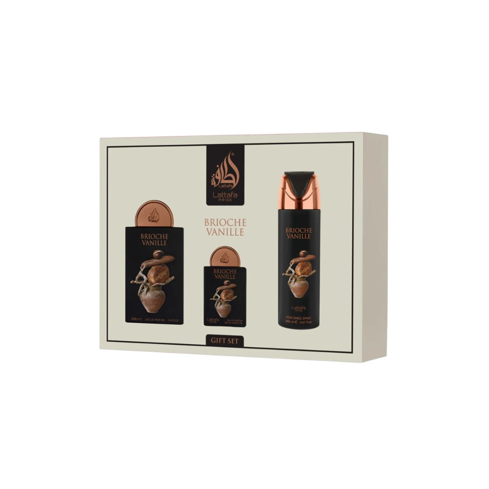 Brioche Vanille Giftset Lattafa Perfumes unisex 4-delig